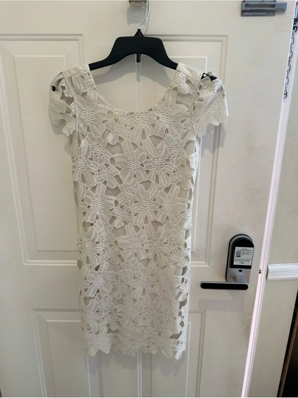 Double Zero White Crochet Mini Dress